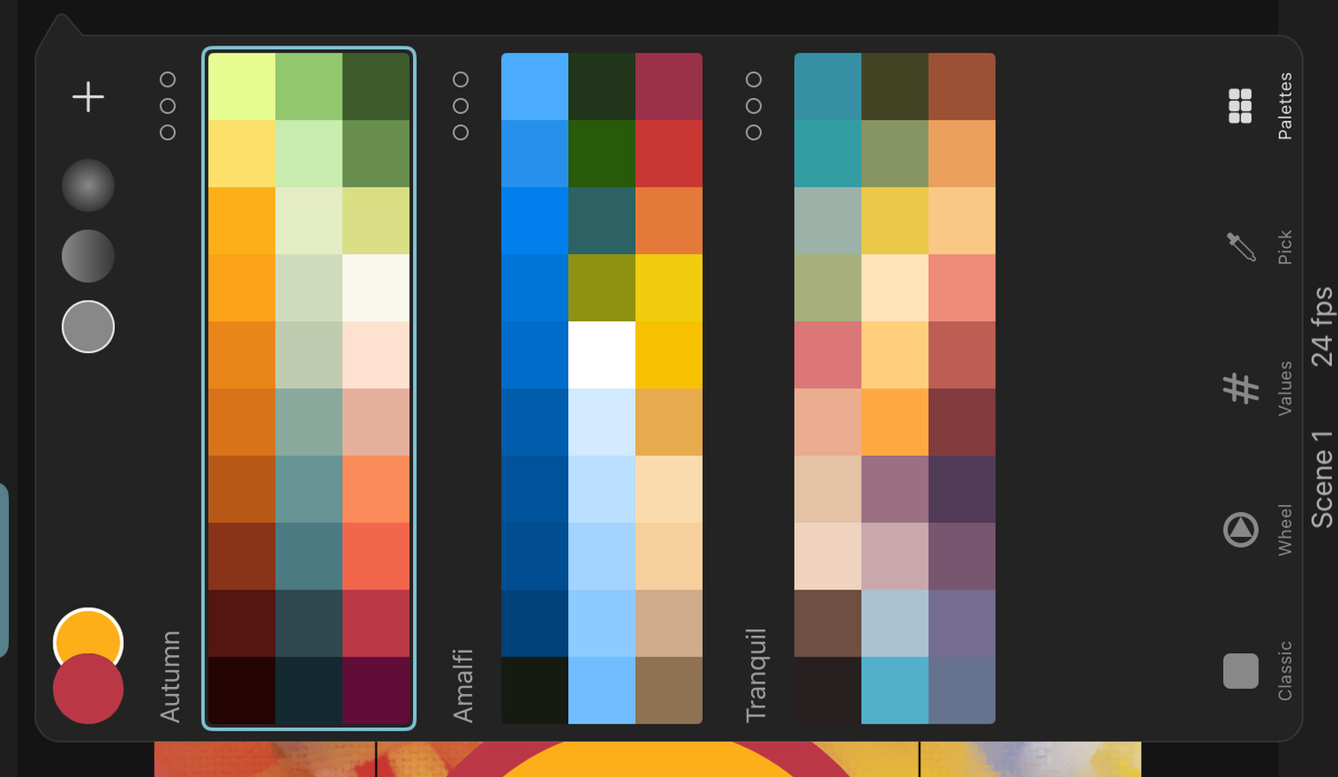 Color palette library