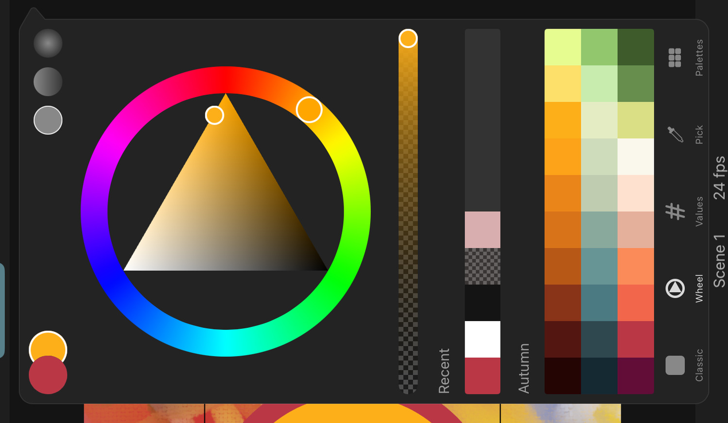 Wheel color picker