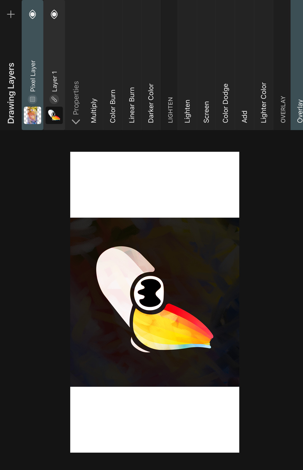 Overlay blend mode
