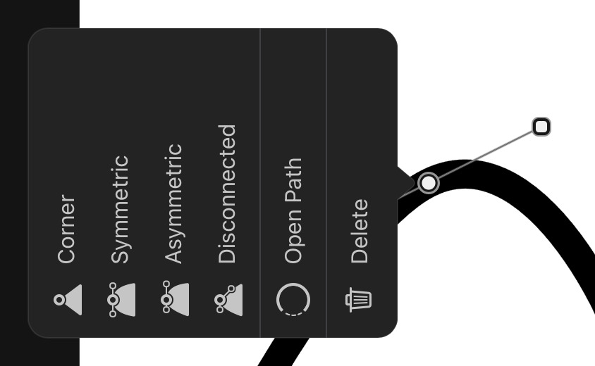 Path control point actions